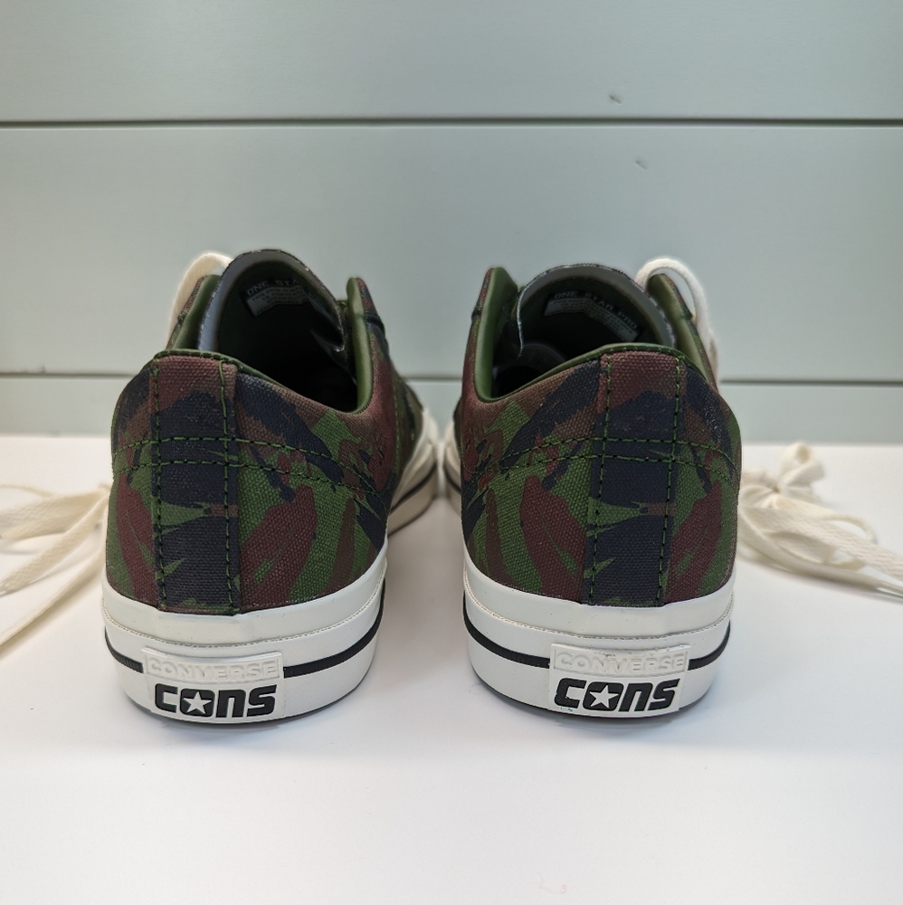 Converse One Star Pro OX Cypress Green Black Egret Camo Canvas sneakers Men 9.5 - Picture 5 of 8